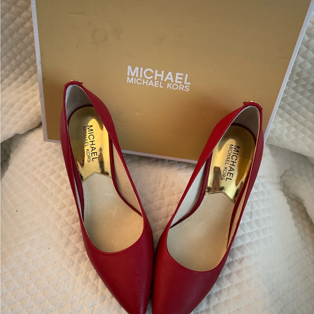 Michael Kors Red Suede Heels